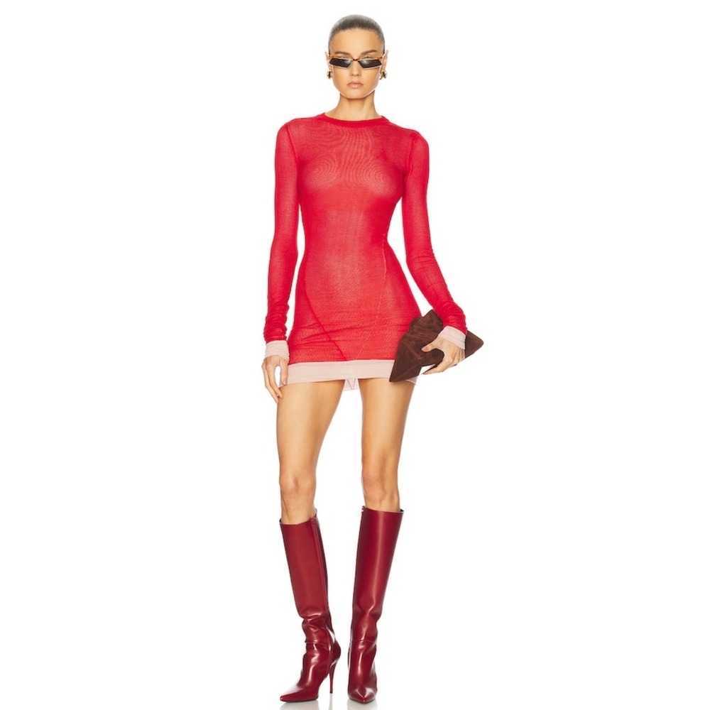 THE ATTICO Long Sleeve Mini Dress Size 38 US XS 0-2 NWT $950 MSRP